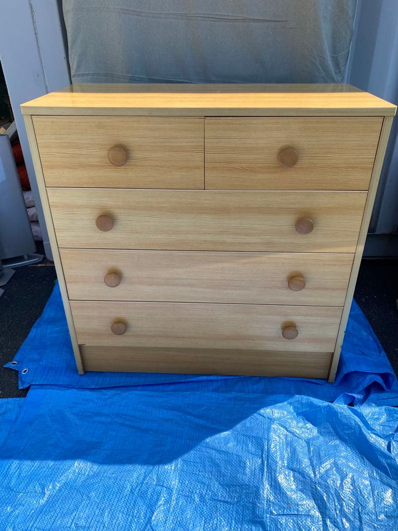 ナチュラルウッド 4段チェスト タンス 家具 木製 チェスト 引き出し収納 家具