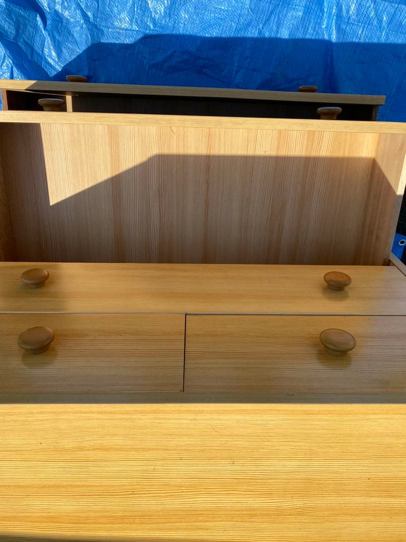 ナチュラルウッド 4段チェスト タンス 家具 木製 チェスト 引き出し収納 家具