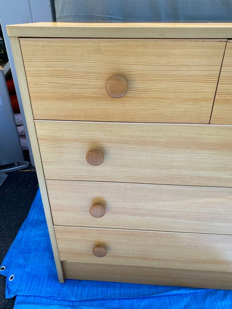 ナチュラルウッド 4段チェスト タンス 家具 木製 チェスト 引き出し収納 家具