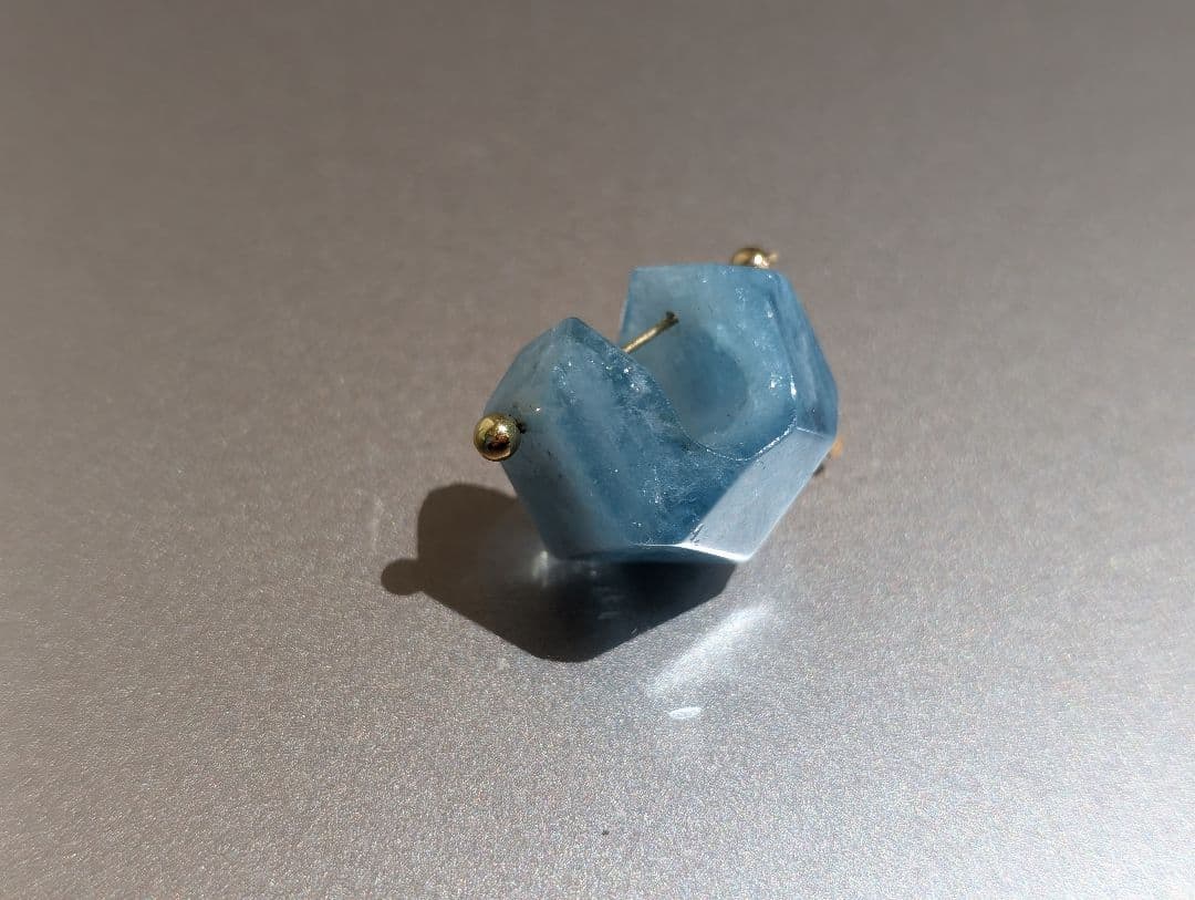 MONAKA Jewellery　モナカ　ロックピアス　アクアマリン