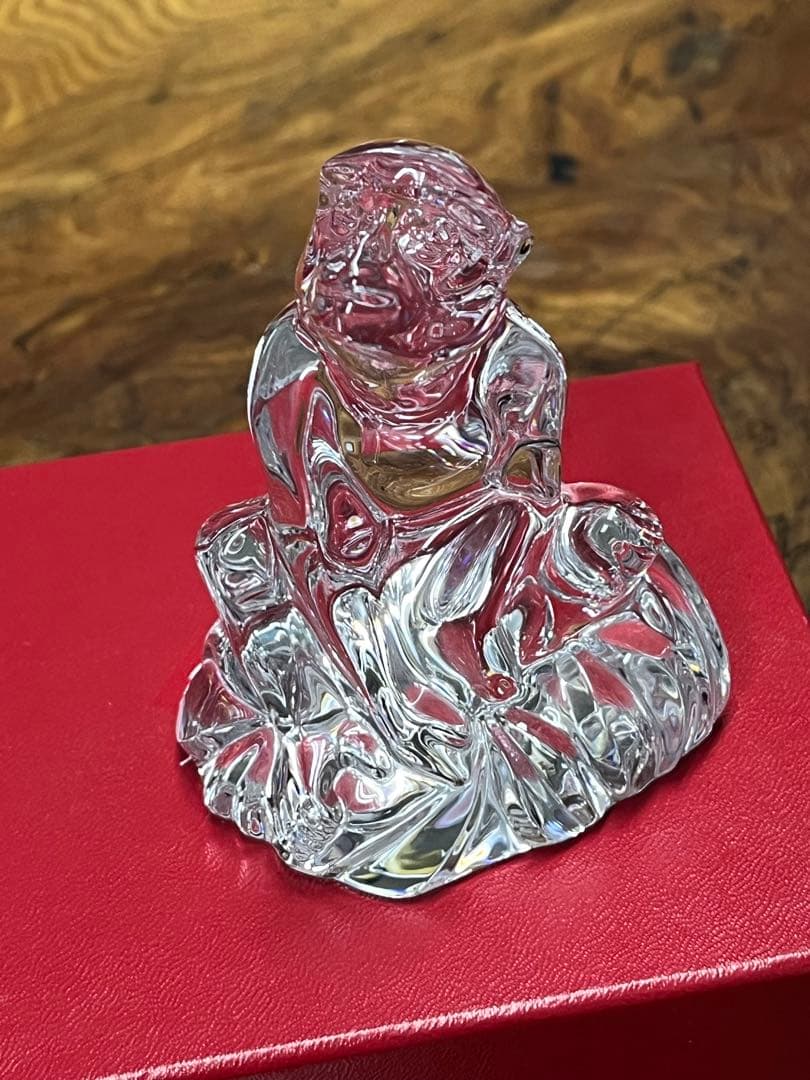 未使用！バカラ 置物 干支 猿 申 十二支 Baccarat 置物