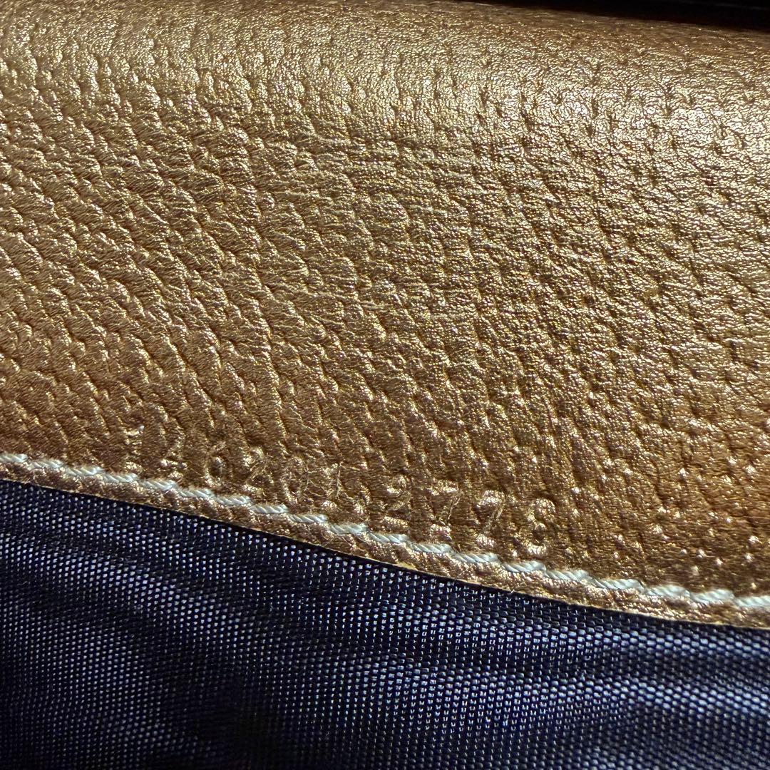 GUCCI グッチ 長財布 ホースビット ブラウン キャンバス ゴールドベルト