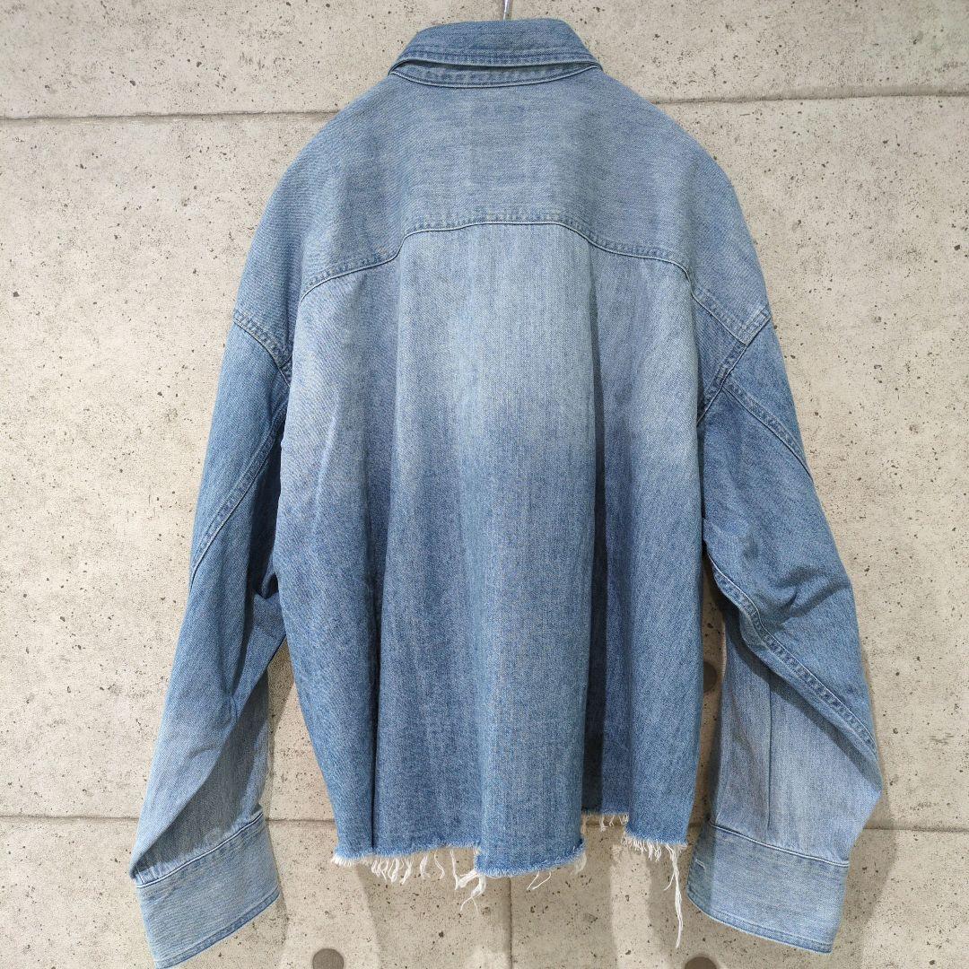 新春初売り特価♡極美品♡ウィムガゼット　デニムシャツ　F　切りっぱなし　フリンジ