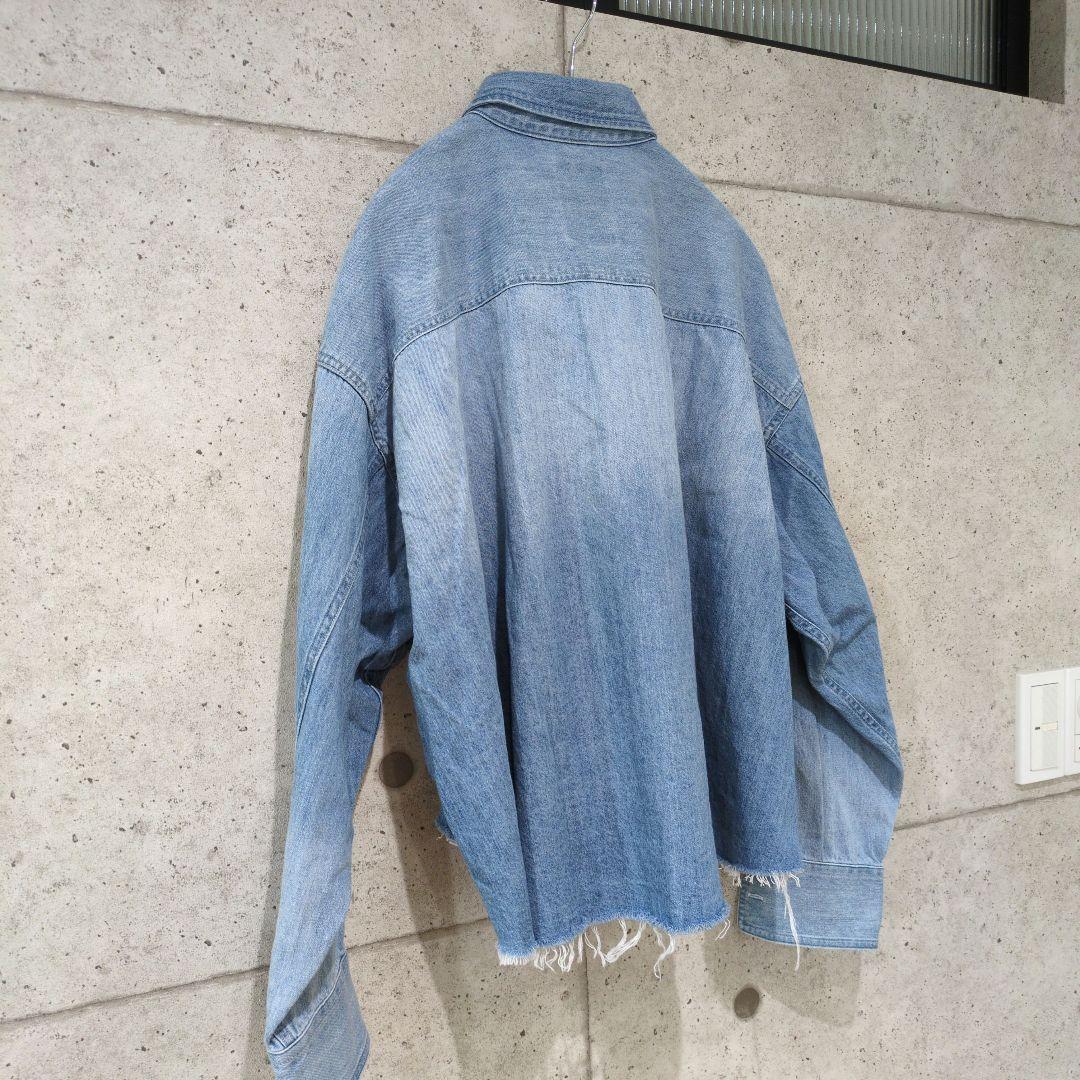 新春初売り特価♡極美品♡ウィムガゼット　デニムシャツ　F　切りっぱなし　フリンジ