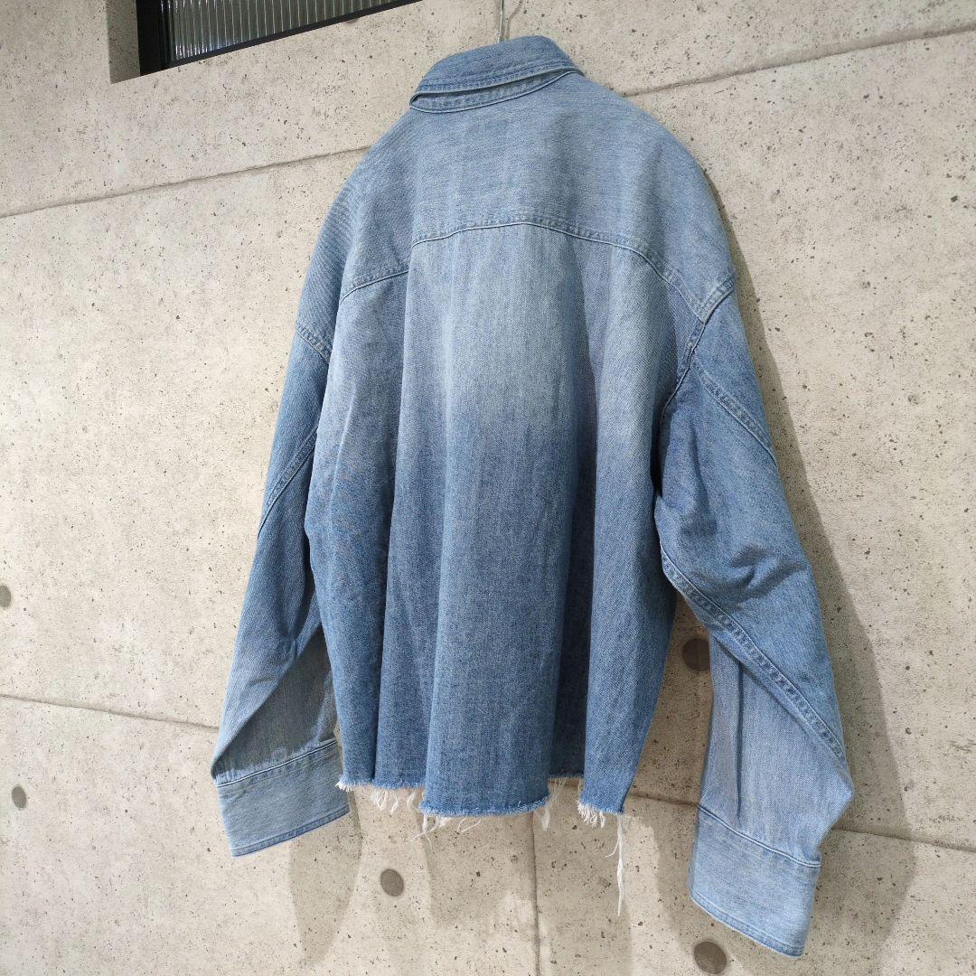 新春初売り特価♡極美品♡ウィムガゼット　デニムシャツ　F　切りっぱなし　フリンジ