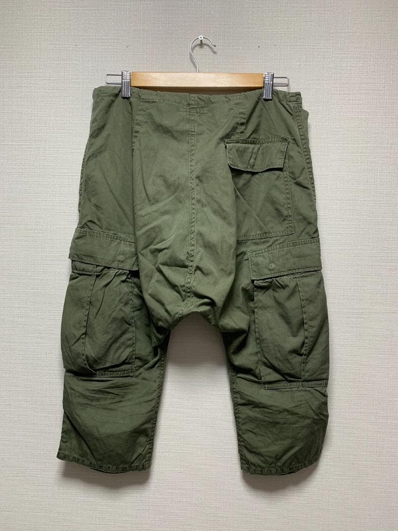 [リビルドバイニ－ドルズ] 再構築 サルエルカーゴパンツ S カーキ 日本製