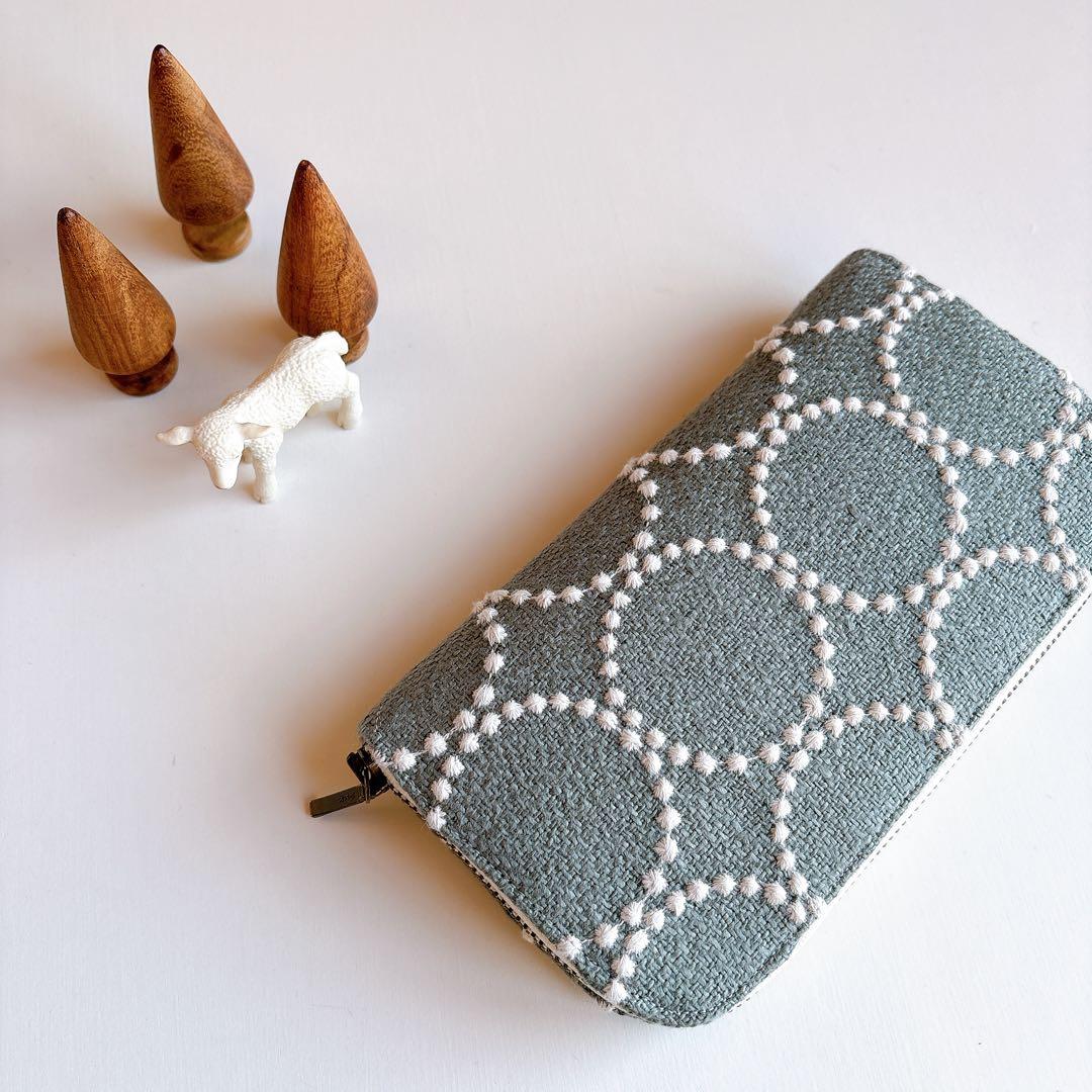 ミナペルホネン☆ラウンドファスナー長財布☆ハンドメイド