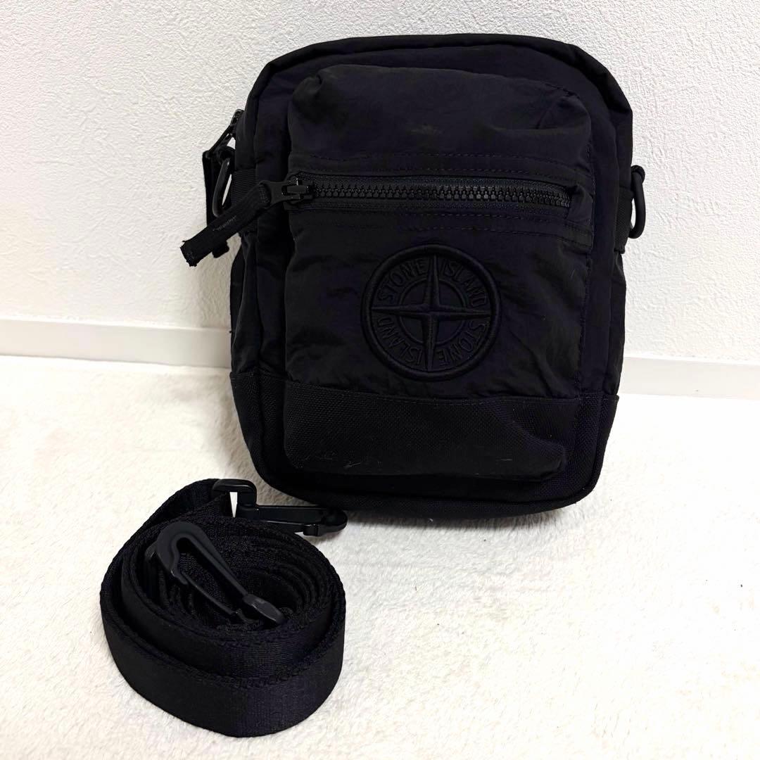 【美品】STONE  ブラック ショルダーバッグ ナイロン ミニ