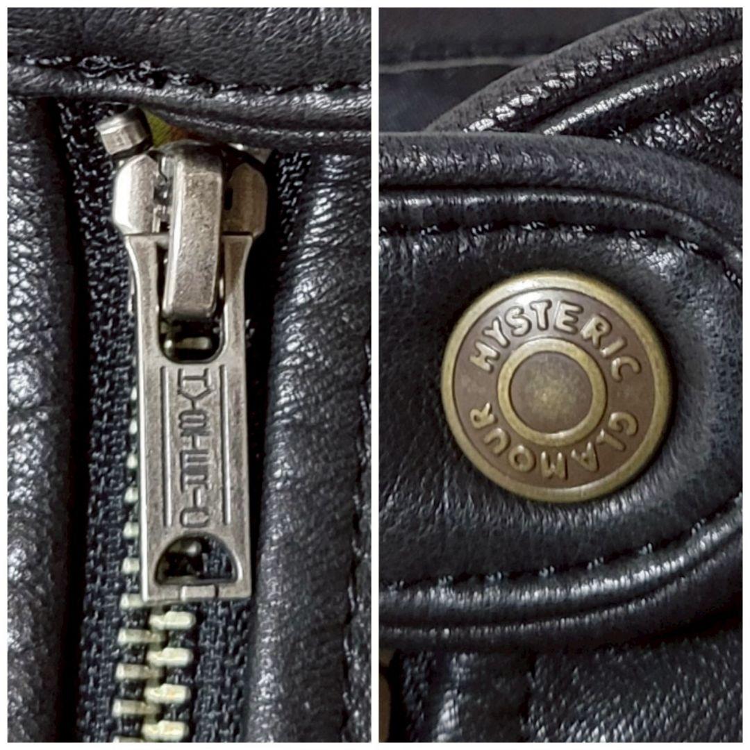 美品✨ヒステリックグラマー　シングルライダースレザージャケット　山羊革　ブラック