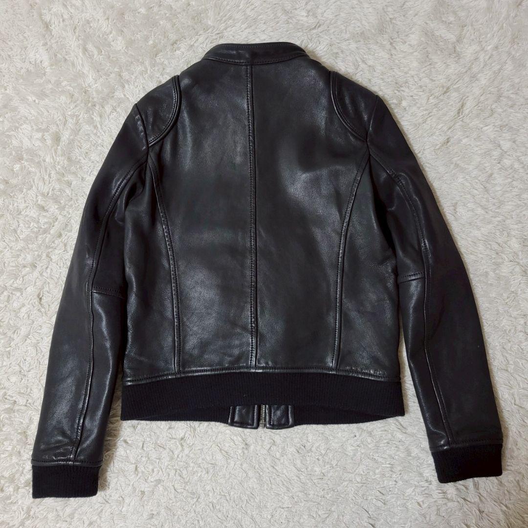 美品✨ヒステリックグラマー　シングルライダースレザージャケット　山羊革　ブラック