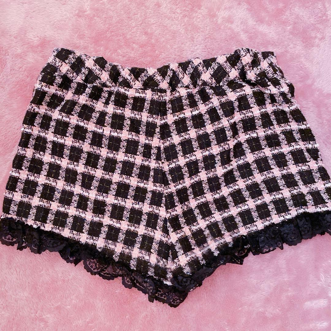試着のみ マーズ MARS プリメロ ツイードショートパンツ Y2K 平成ギャル