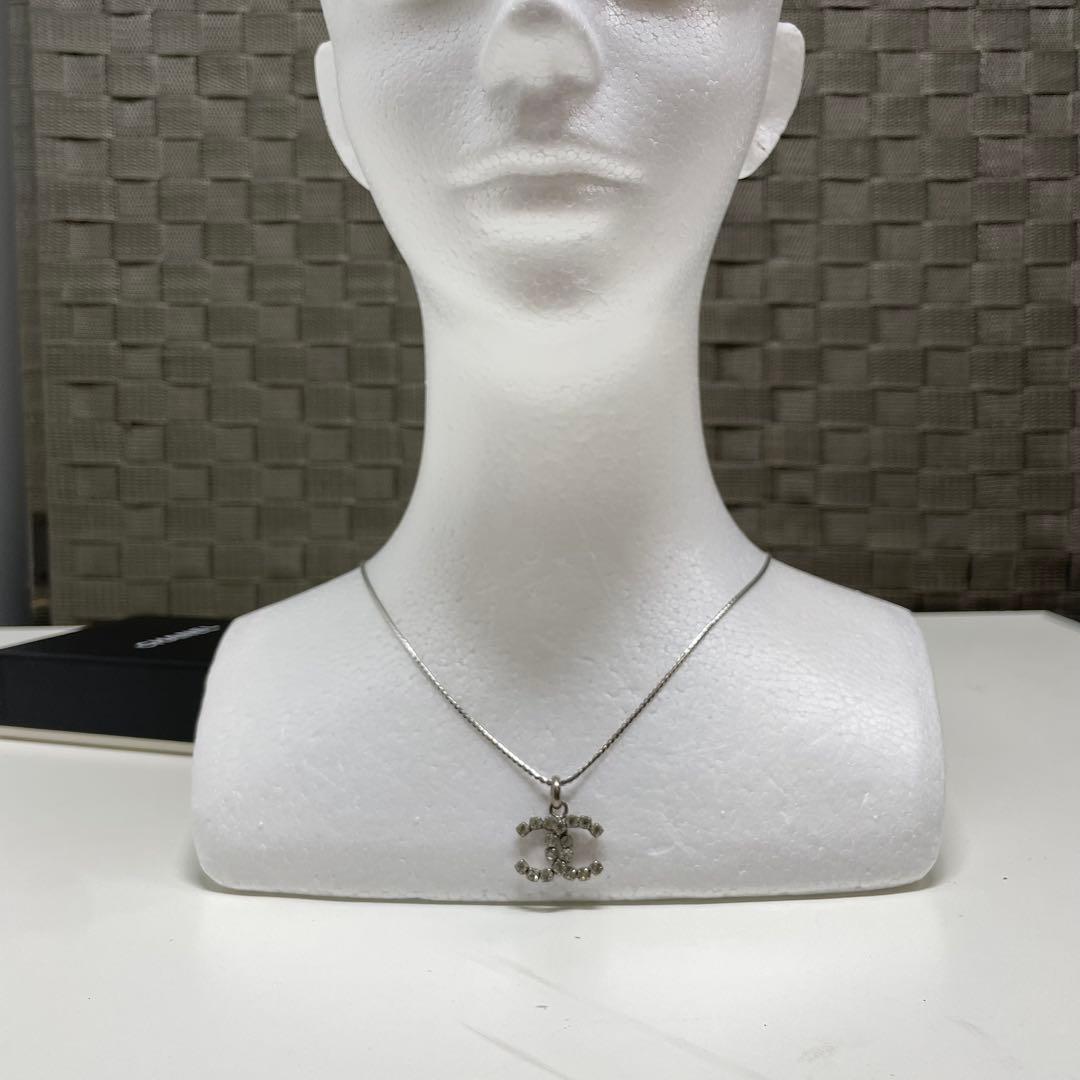 m*に様 CHANEL 00年　クリスタル　ココマーク　ネックレス