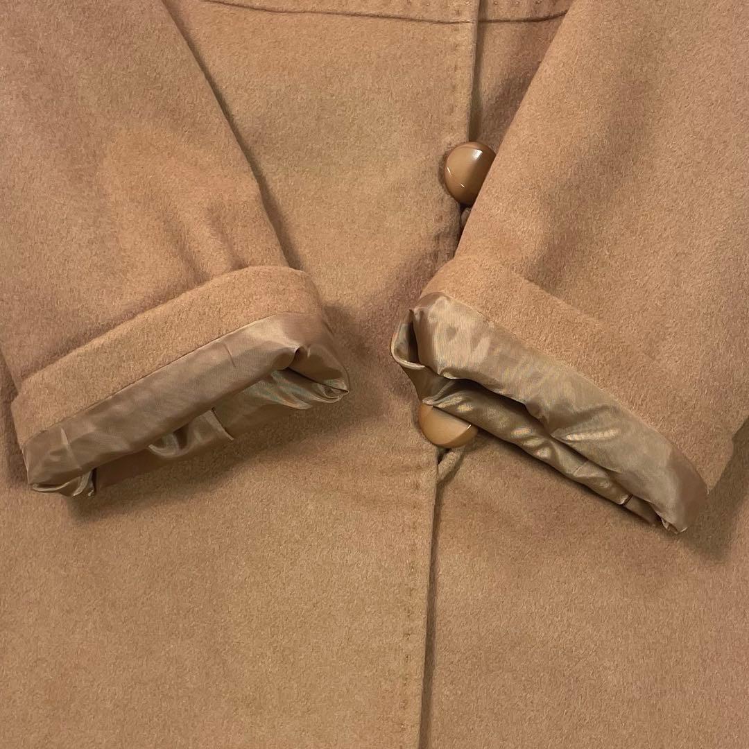 大きめ 13+✨レリアン カシミヤ 100%レトロ ロングコート キャメル