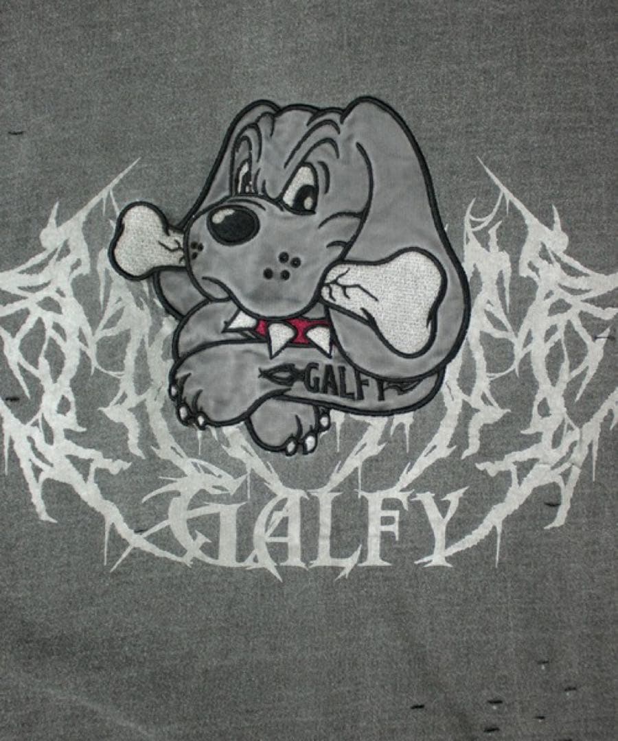 【GALFY/ガルフィー】染め染めわんわんボロボロングスリーブTシャツ