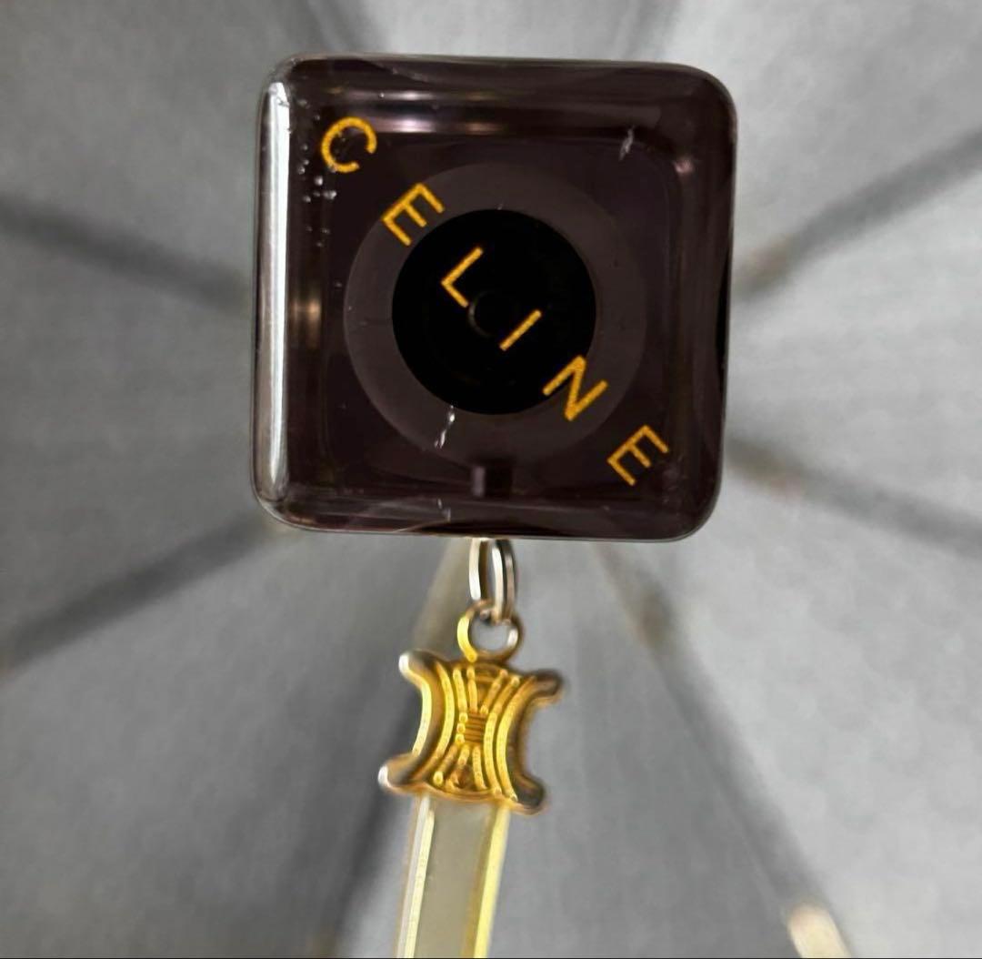 【最終価格】美品CELINE セリーヌ マカダム総柄　UV折り畳み傘 収納袋付
