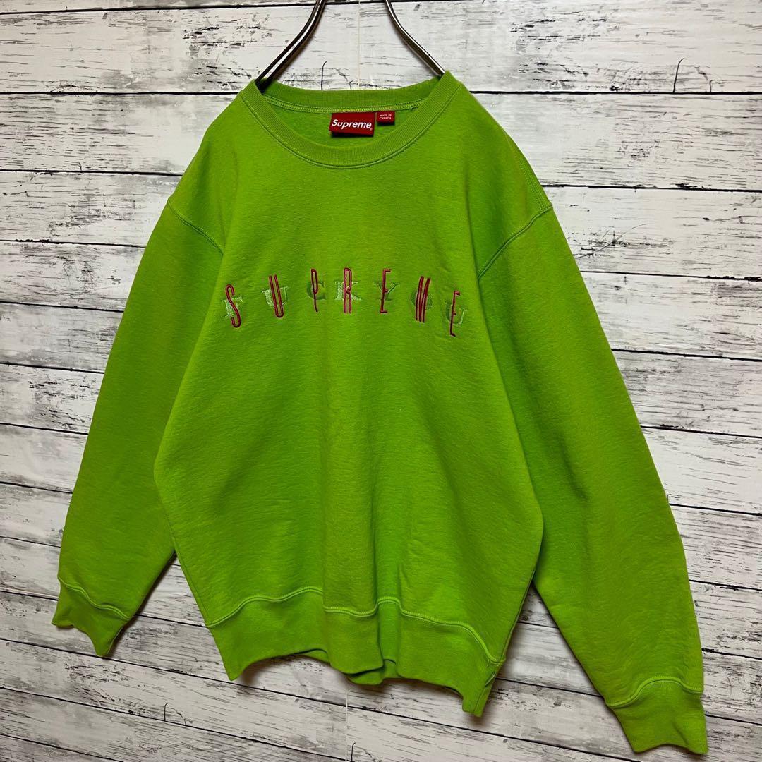 2040【即完売品】シュプリーム♤刺繍ビッグロゴ　スウェット　人気カラー入手困難