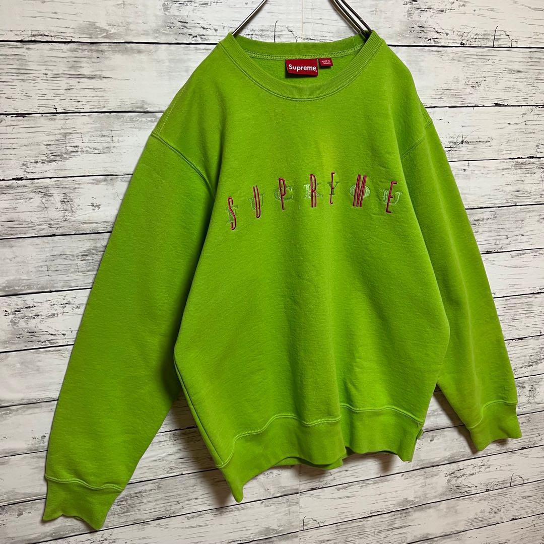 2040【即完売品】シュプリーム♤刺繍ビッグロゴ　スウェット　人気カラー入手困難