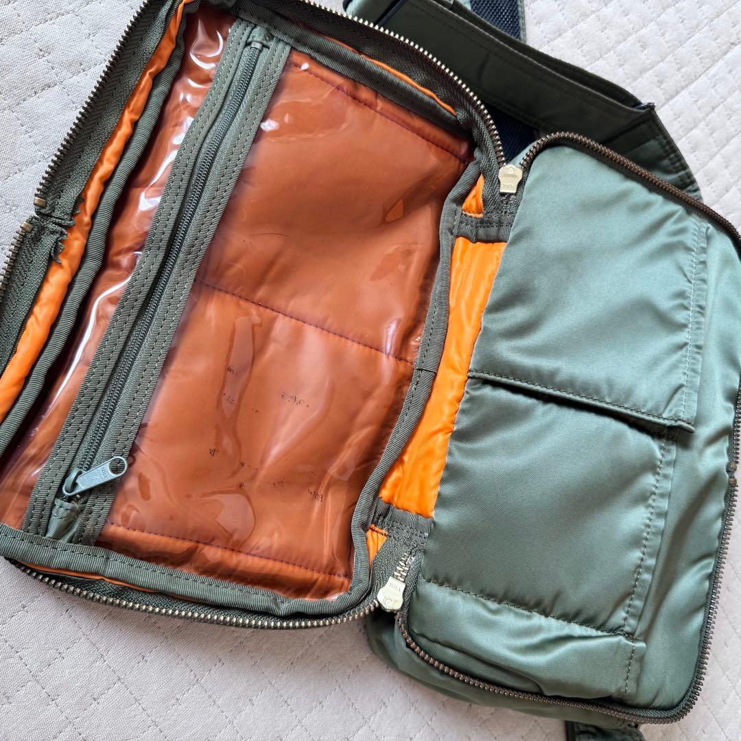 希少 PORTER タンカー　ショルダーバッグ　2層　セージグリーン