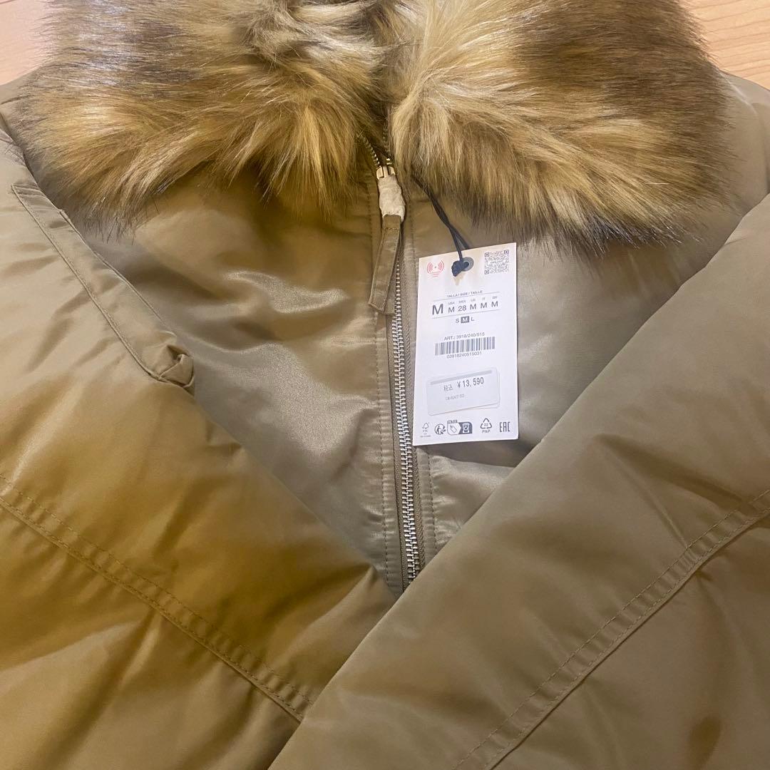 ZARA ザラ　フェイクファー襟ボンバージャケット　M