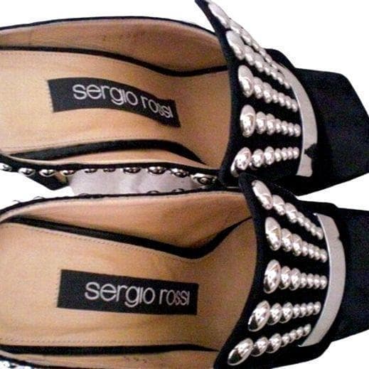 【お値下げ】セルジオロッシ SR1 スタッズ付ミュール 36 1/2 ブラック黒