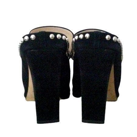 【お値下げ】セルジオロッシ SR1 スタッズ付ミュール 36 1/2 ブラック黒