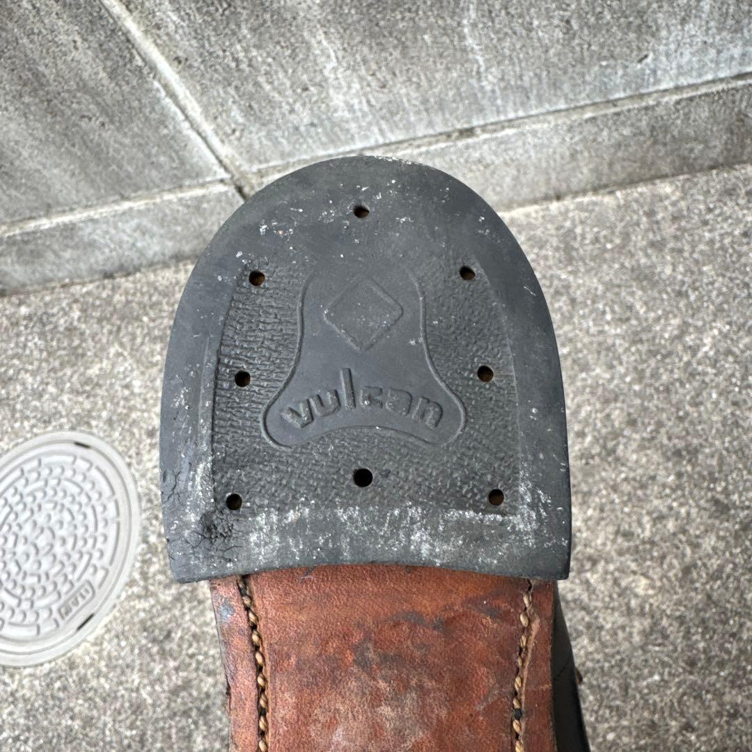 70s ビンテージ US NAVY サービスシューズ 黒 レザーシューズ