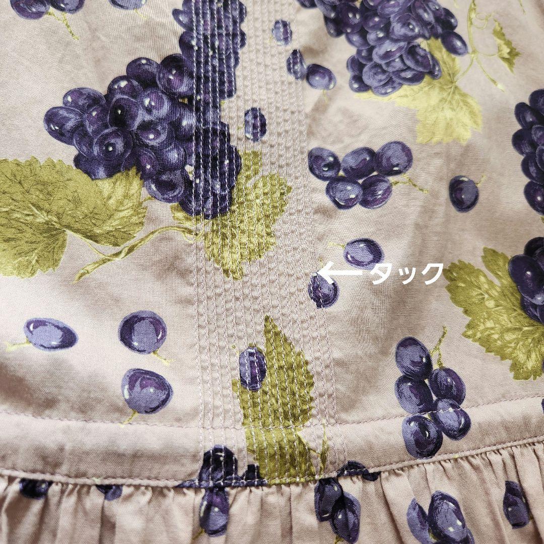 ピンクハウス 綿ローンキャミワンピース、ジャンパースカート 葡萄柄 2way