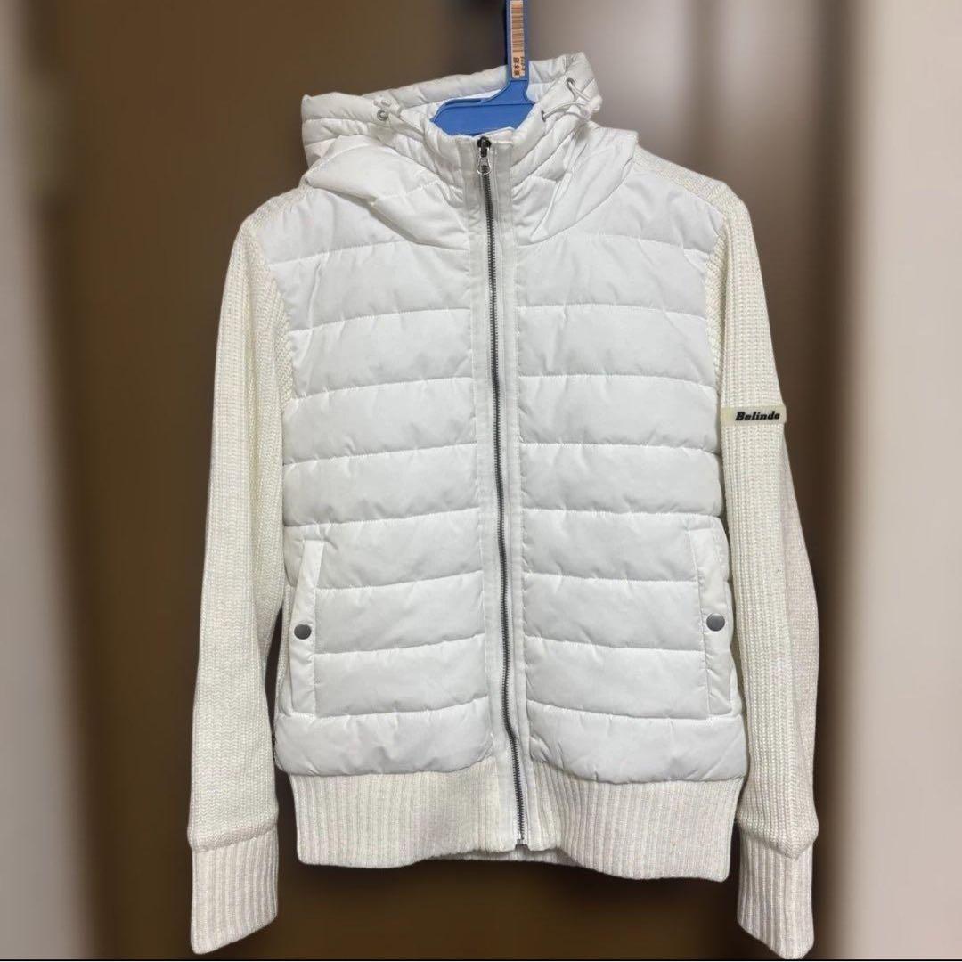 Belindaフード付きダウンジャケット ホワイト
