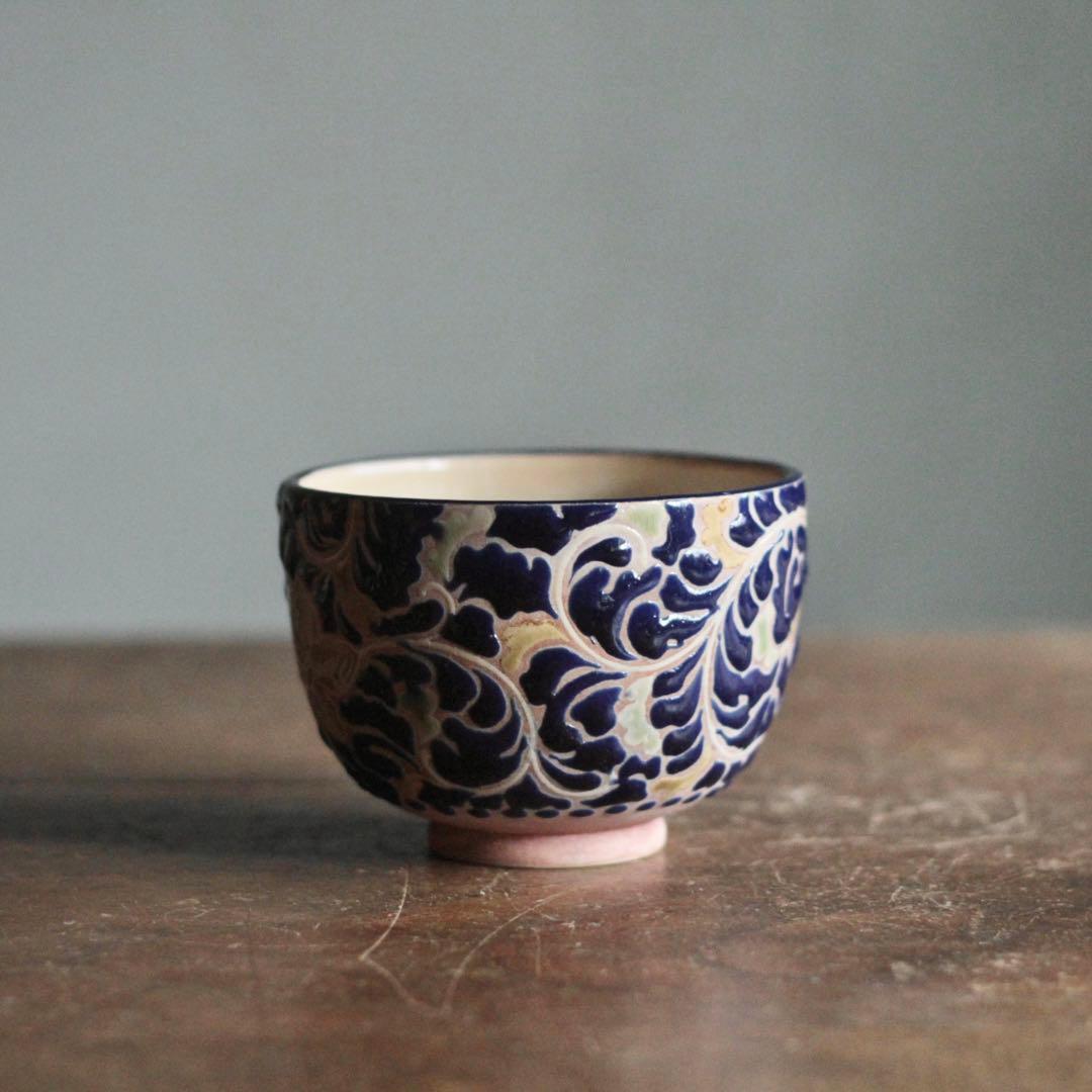 京焼 泰山与平衛 色絵 茶碗 茶道具 古美術 古道具 アンティーク