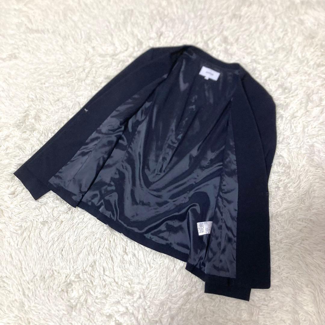 【大きいサイズ】UNTITLED セットアップ　ノーカラー　スカート　洗える