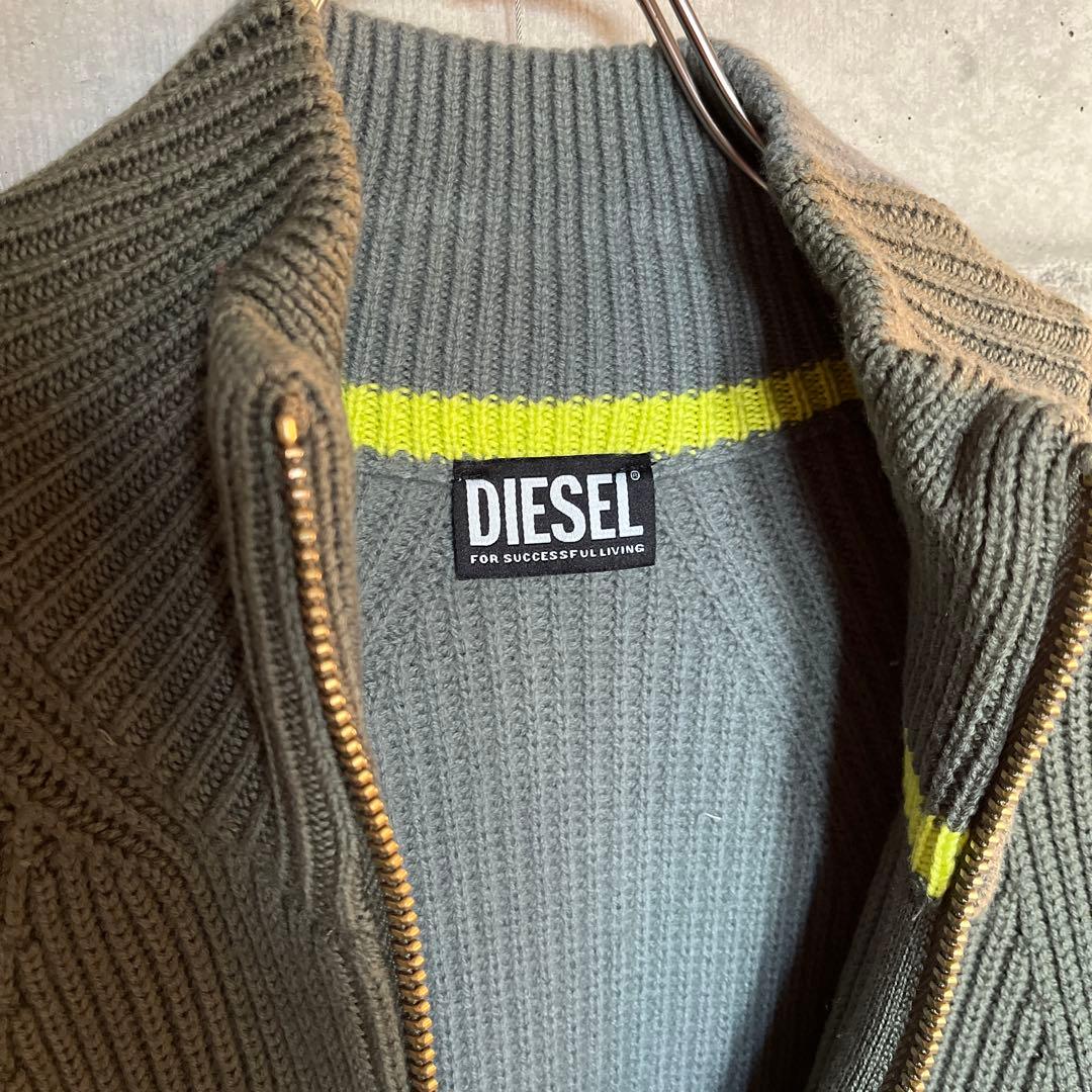 ☆ディーゼル☆DIESEL☆メンズ☆リブ☆ジップアップ セーター☆ドライバーズ