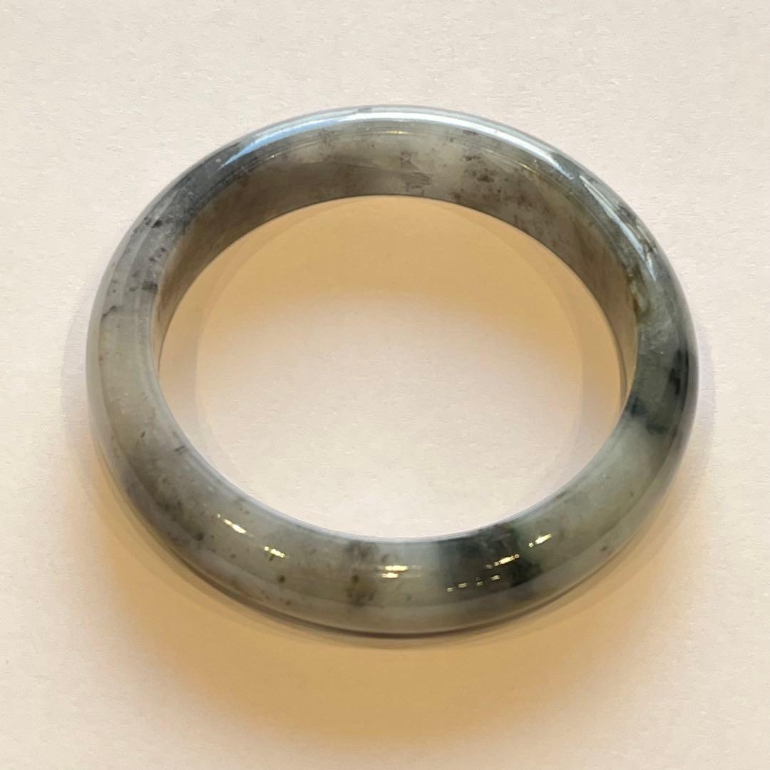 糸魚川 翡翠 バングル ほんのり青灰色混じり ブレスレット