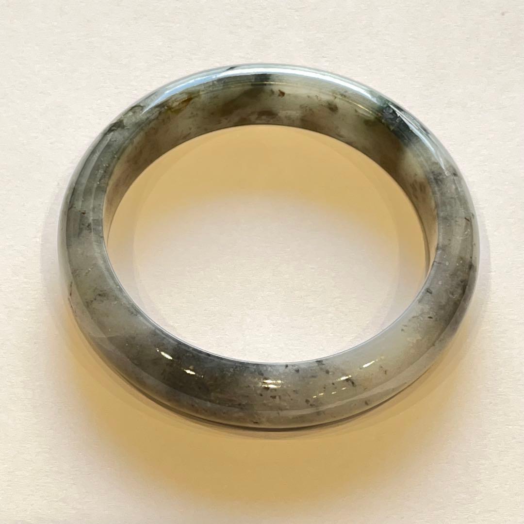 糸魚川 翡翠 バングル ほんのり青灰色混じり ブレスレット