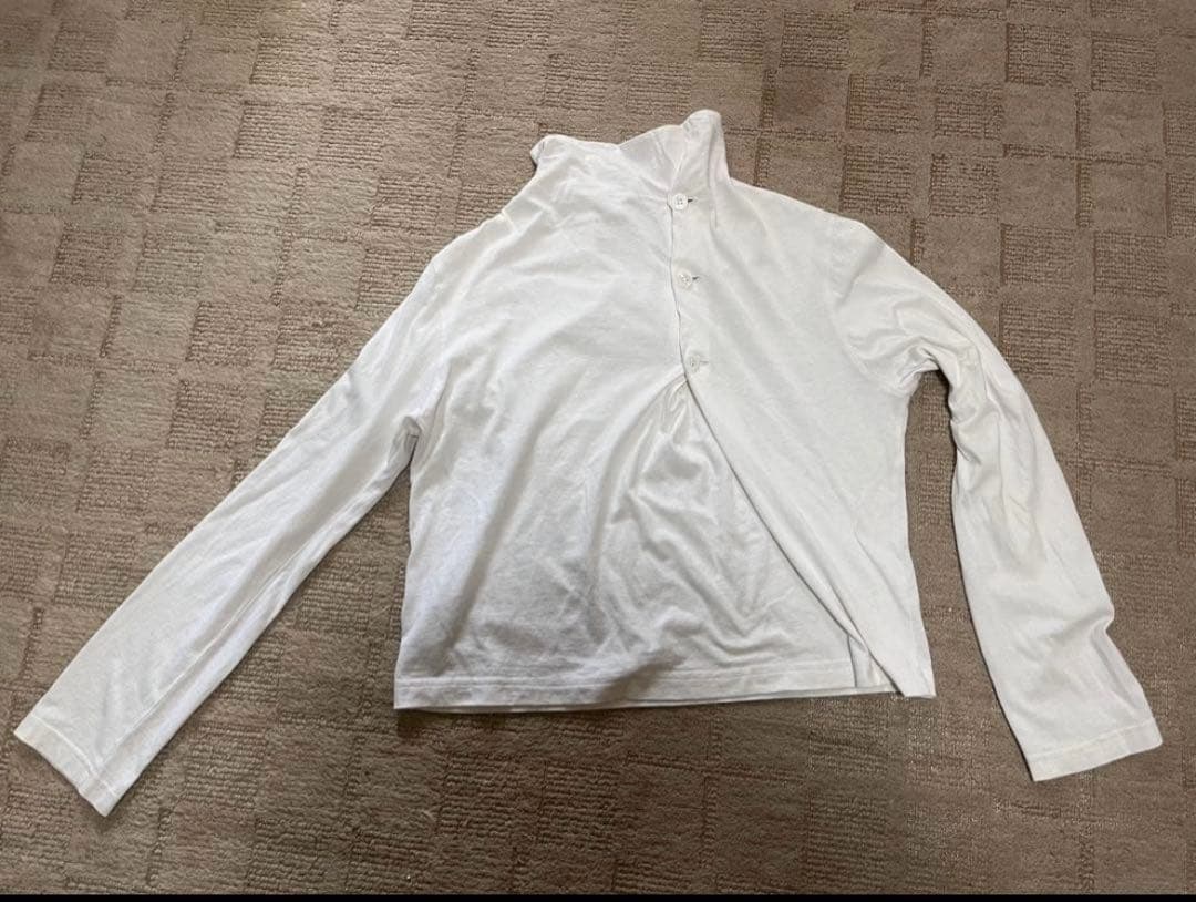 トップス y's cotton long sleeves with back button