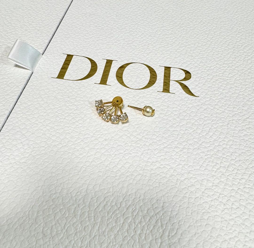 ディオール　Dior パール クリスタル ピアス(片耳のみ）