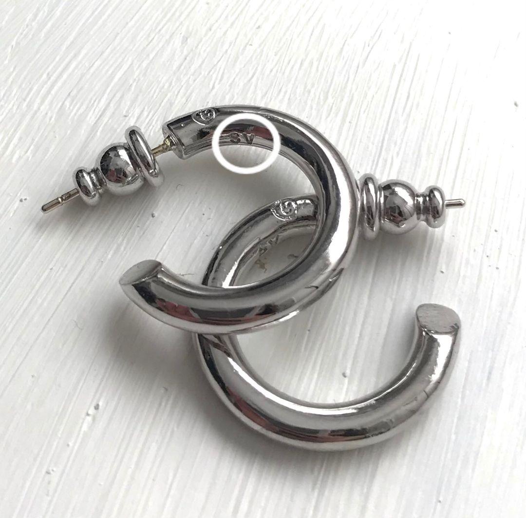 SILVER925 シルバーピアス　フープ