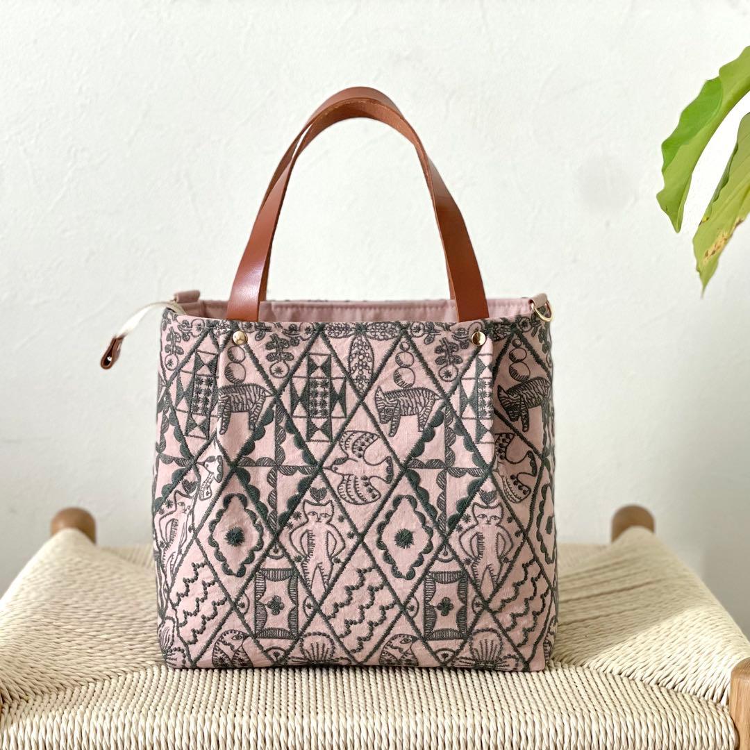 ⚮̈ミナペルホネン　symphony pink かくれんぼトート