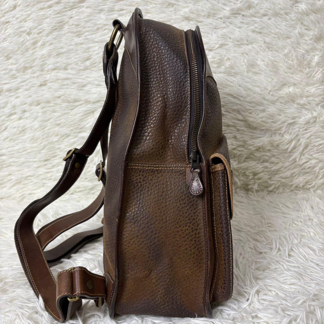 美品✨Ghurka グルカ　バックパック　レザー　ブラウン　リュック　ビジネス