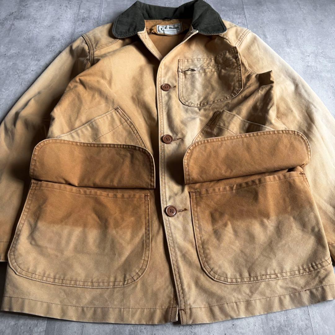 【80s L.L.Bean】カバーオール　鬼フェード　ダック生地　vintage