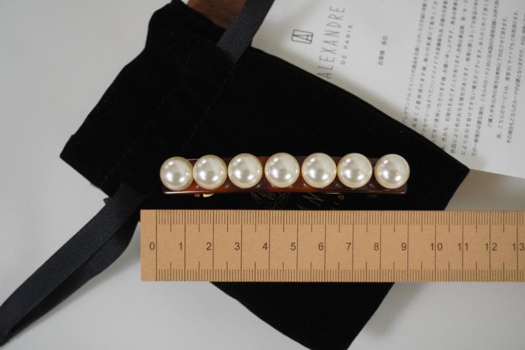 〇●ALEXANDRE DE PARI●〇アレクサンド　バレッタ　　パール装飾