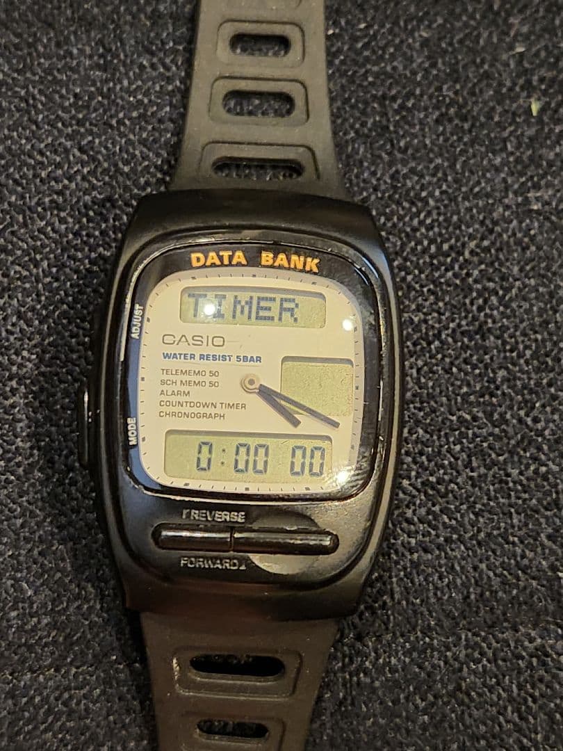 カシオ 腕時計 データバンク AB-50W casio 電池交換