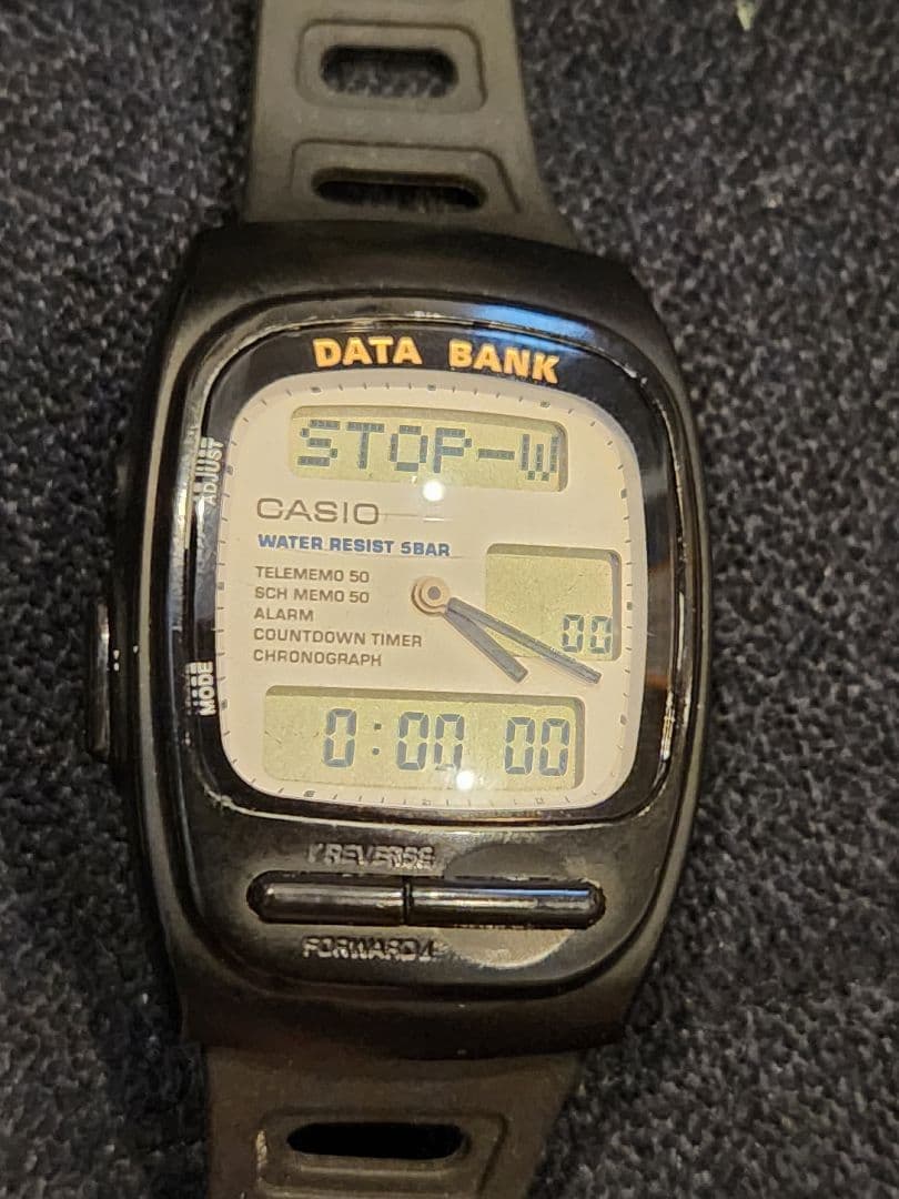 カシオ 腕時計 データバンク AB-50W casio 電池交換