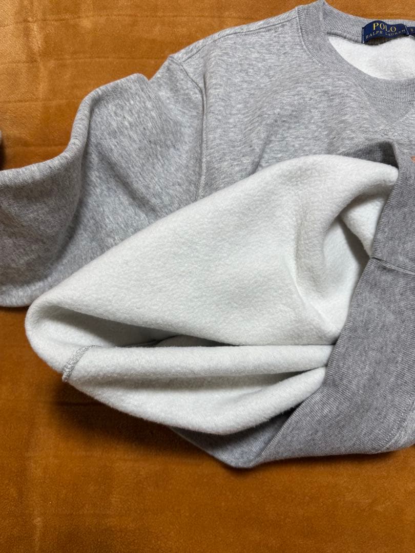 試着のみポロラルフローレン ポロベア スウェット グレー 裏起毛 トレーナー