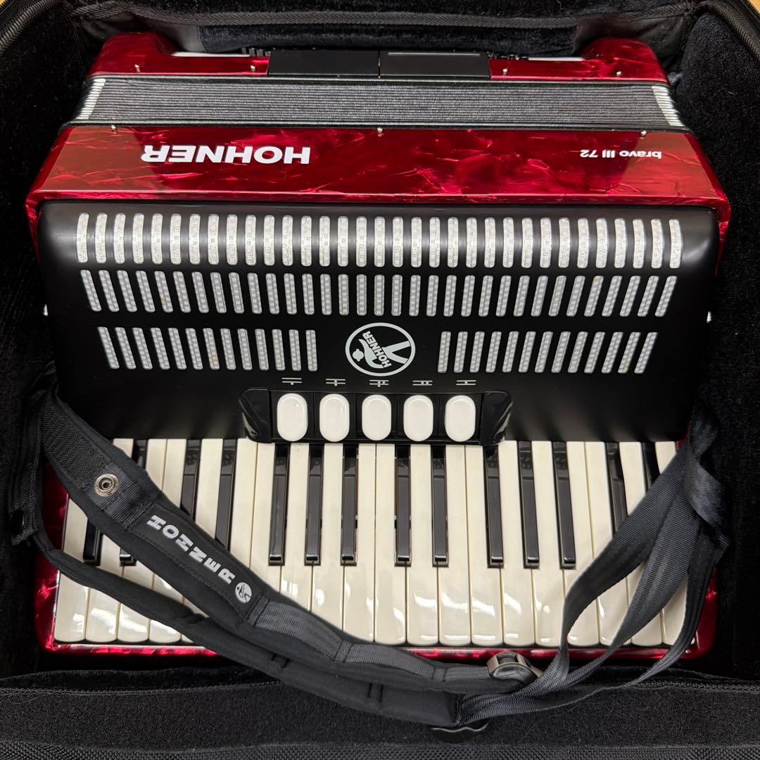 HOHNER BRAVO III 72アコーディオン ケース付
