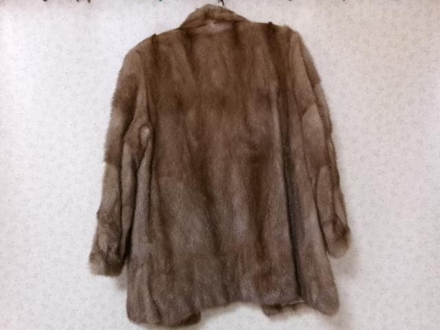 103647　エレガンスエルファー　毛皮コート　ブラウン　F
