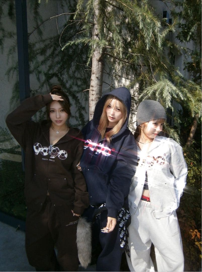 トップス 9090 OG Logo Assort Zip Hoddie Brown