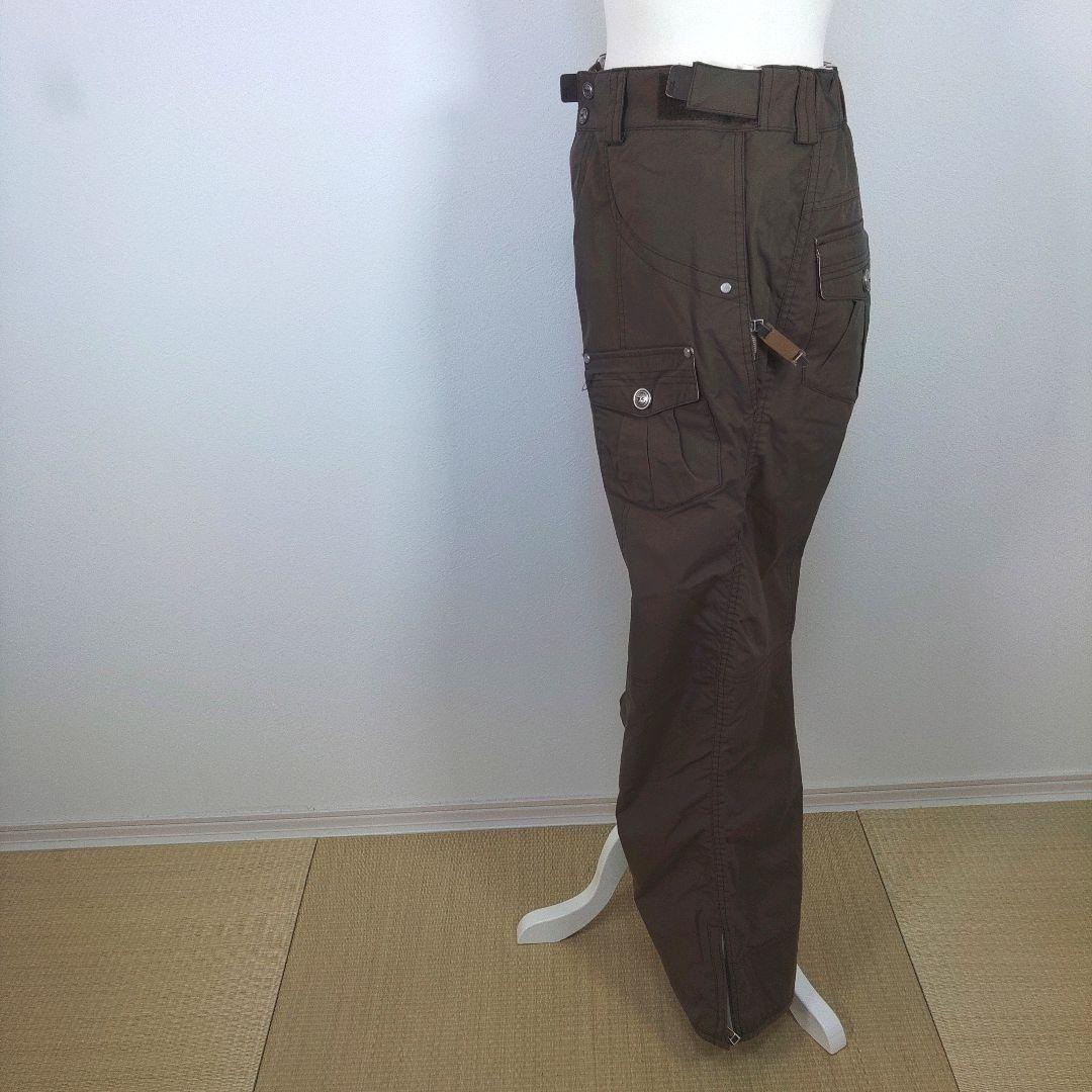 レディース　L　スキー　スノーボードウェア　上下セット　ブラウン　レッド