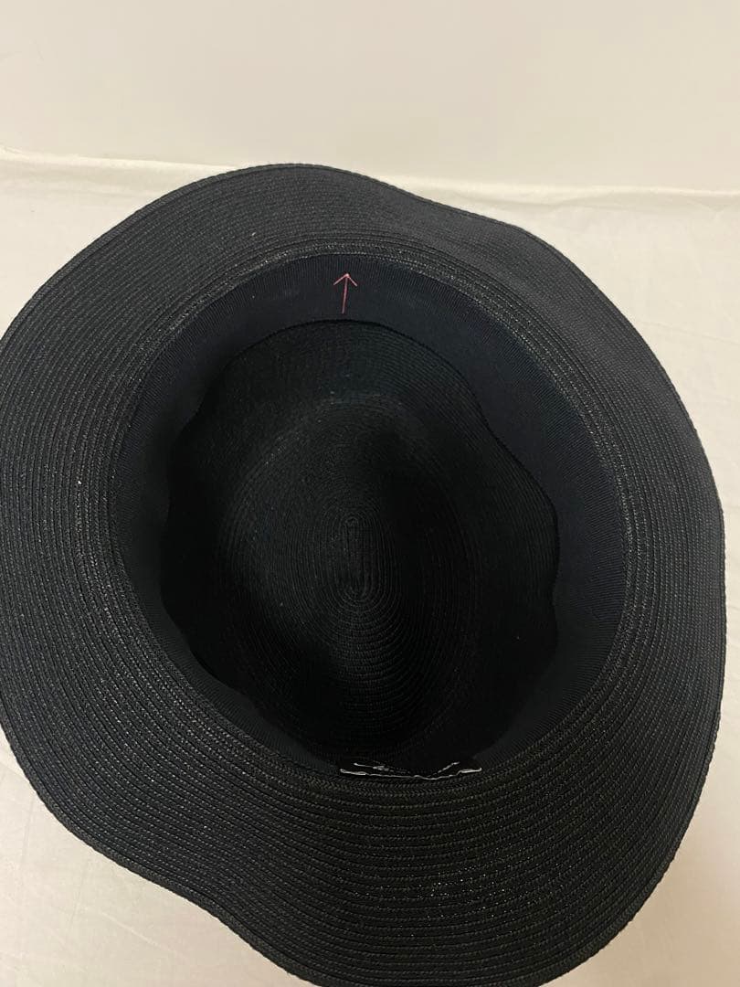 [新品未使用]MUHLBAUERミュールバウアー　ペーパーハット　帽子　　黒