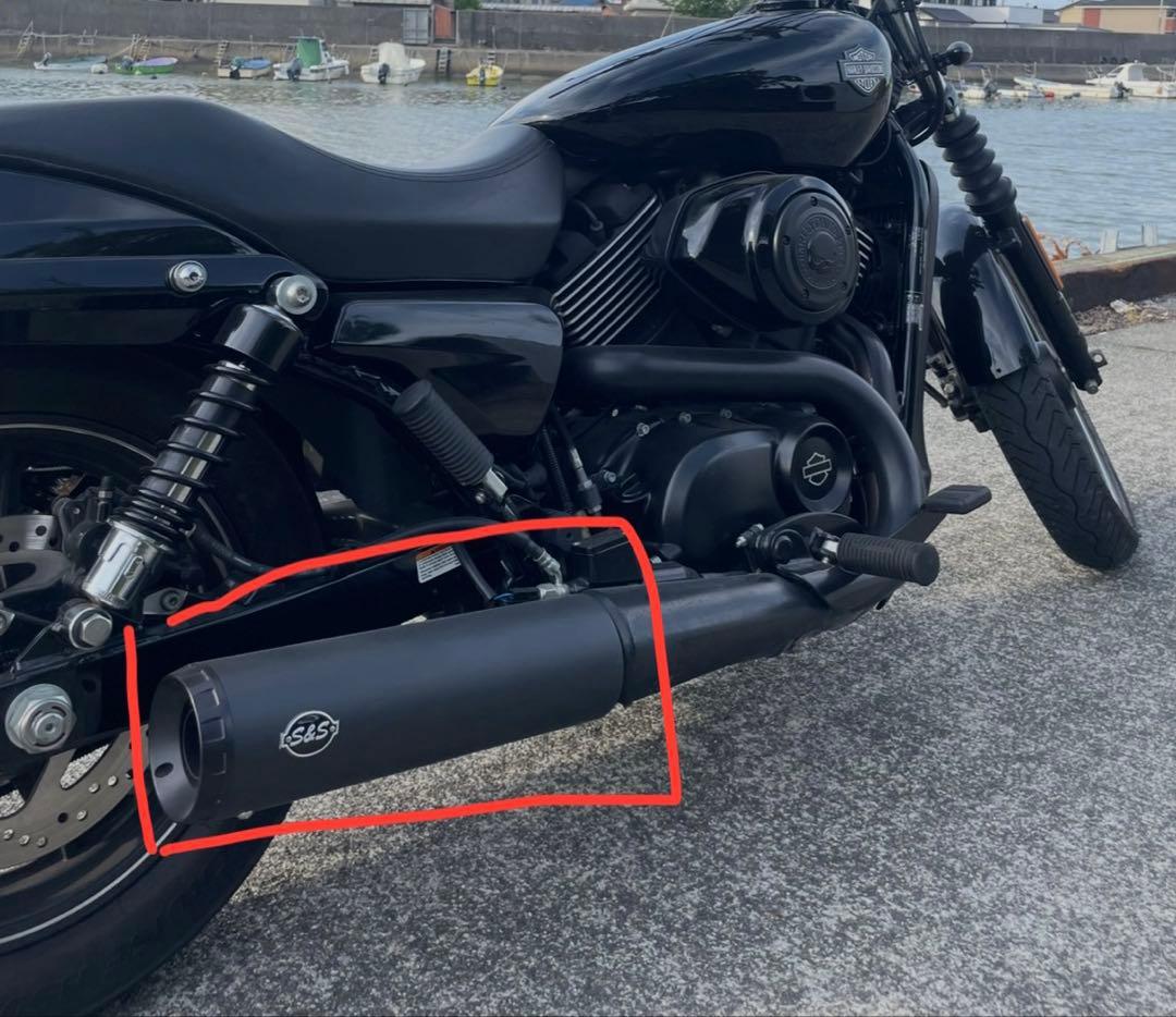 ハーレーXG750用　S&Sスリップオンマフラー　中古品