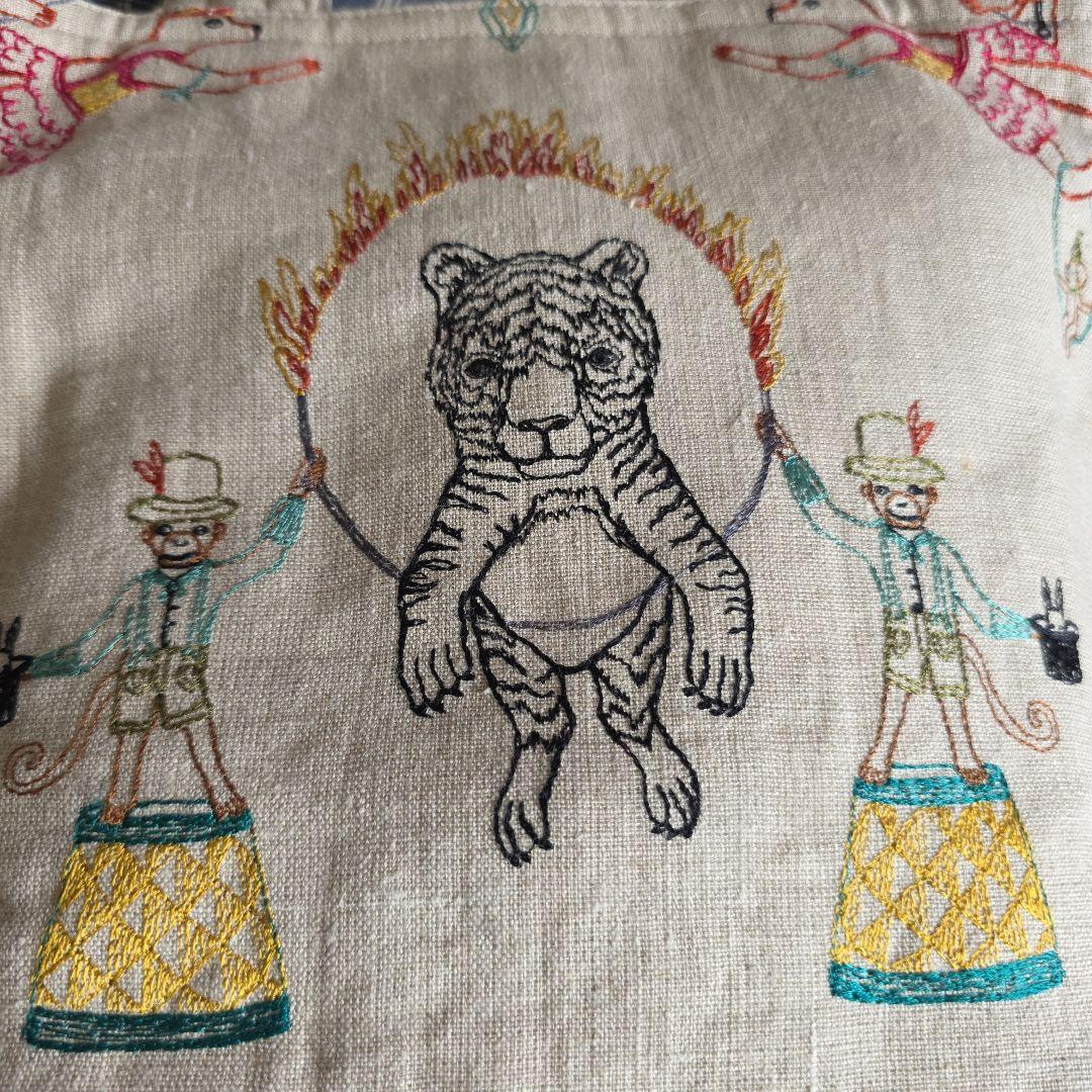 ❁ハンドメイドになります❁ 　CORAL&TUSK 　リネントートバッグ